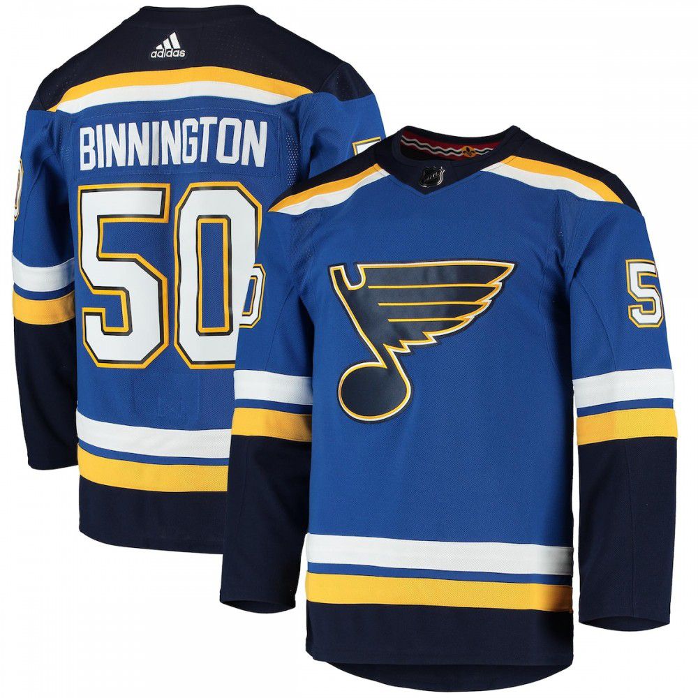 Jordan Binnington St. Louis Blues adidas Home Authentic Player Jersey - Blue-Pro Kit Vault | Brand New 26/27 Sports Jerseys
